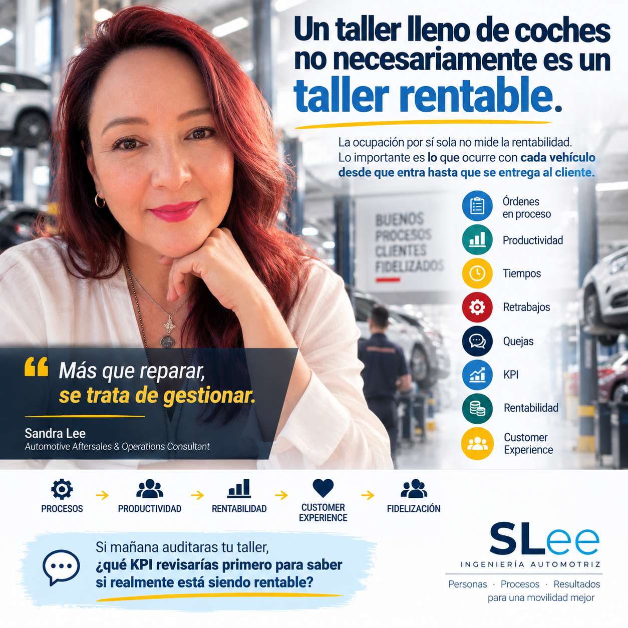 Un taller lleno de coches no necesariamente es un taller rentable