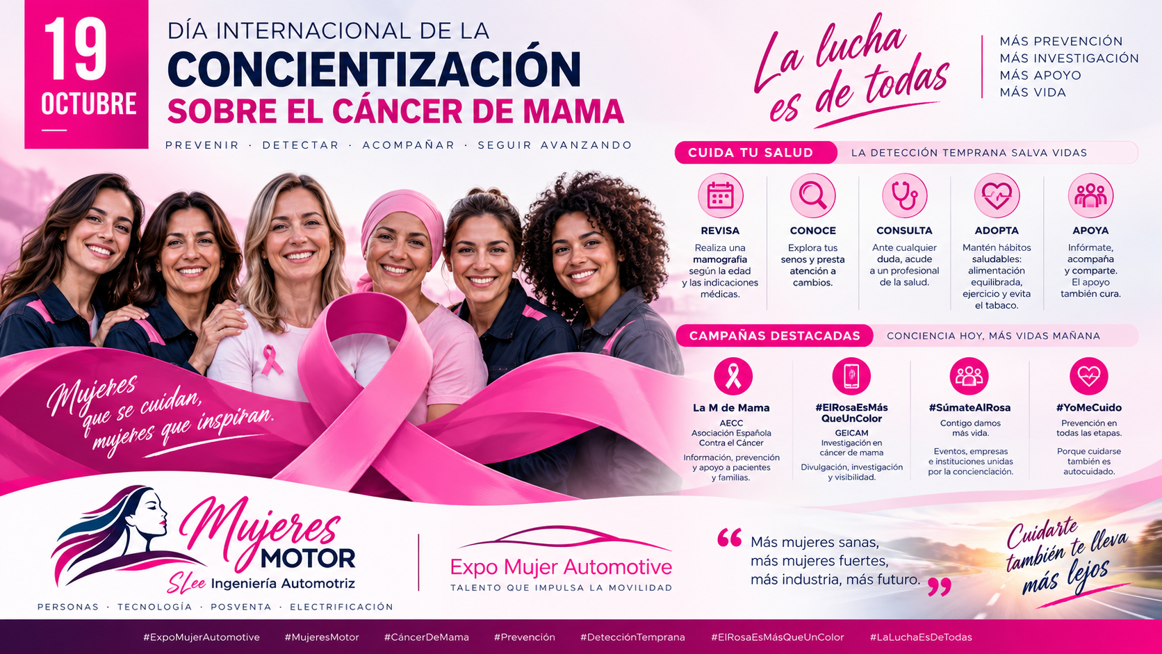 19 DE OCTUBRE | DÍA MUNDIAL CONTRA EL CÁNCER DE MAMA